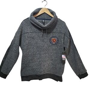 NFL Chicago Bears Team Apparel Men's Grey‎ Heathered Cowl Neck Sweatshirt XL